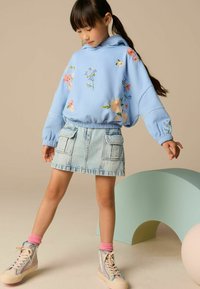 Next ELASTICATED  - Kapucni - blue floral print embroidered