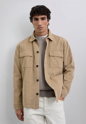 SCPOCKETS CORD OVERSHIRT - Camisa - beige