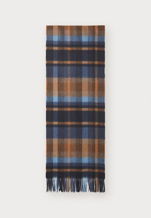 DECO BLOCK CHECK SCARF - Scarf - navy