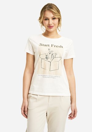 T-shirt con stampa - offwhite