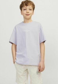 Jack & Jones Junior JORVESTERBRO SS CREW NECK NOOS - Triko s potiskem - lavender frost