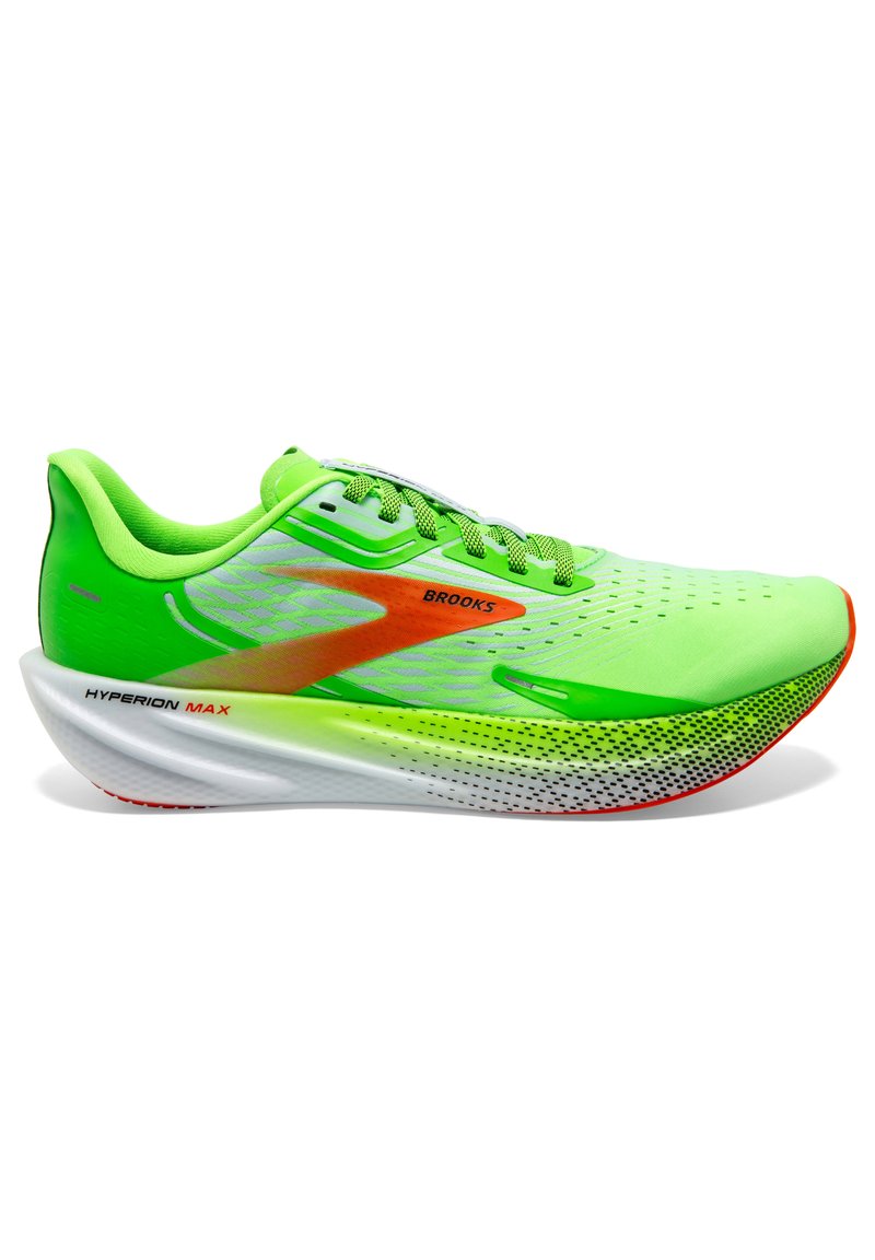 Brooks HYPERION MAX - Scarpe da corsa su strada - green gecko red orange white