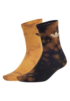 ACID-WASHED CREW 2 PAIRS - Socks - black   almost yellow