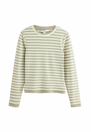Next, LONG SLEEVE LAYERED CREW NECK T-SHIRT - Camiseta de manga larga - green stripe