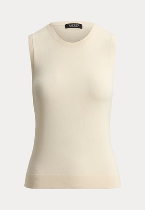 Lauren Ralph Lauren, SLEEVELESS CREWNECK SWEATER - Πουλόβερ - mascarpone cream
