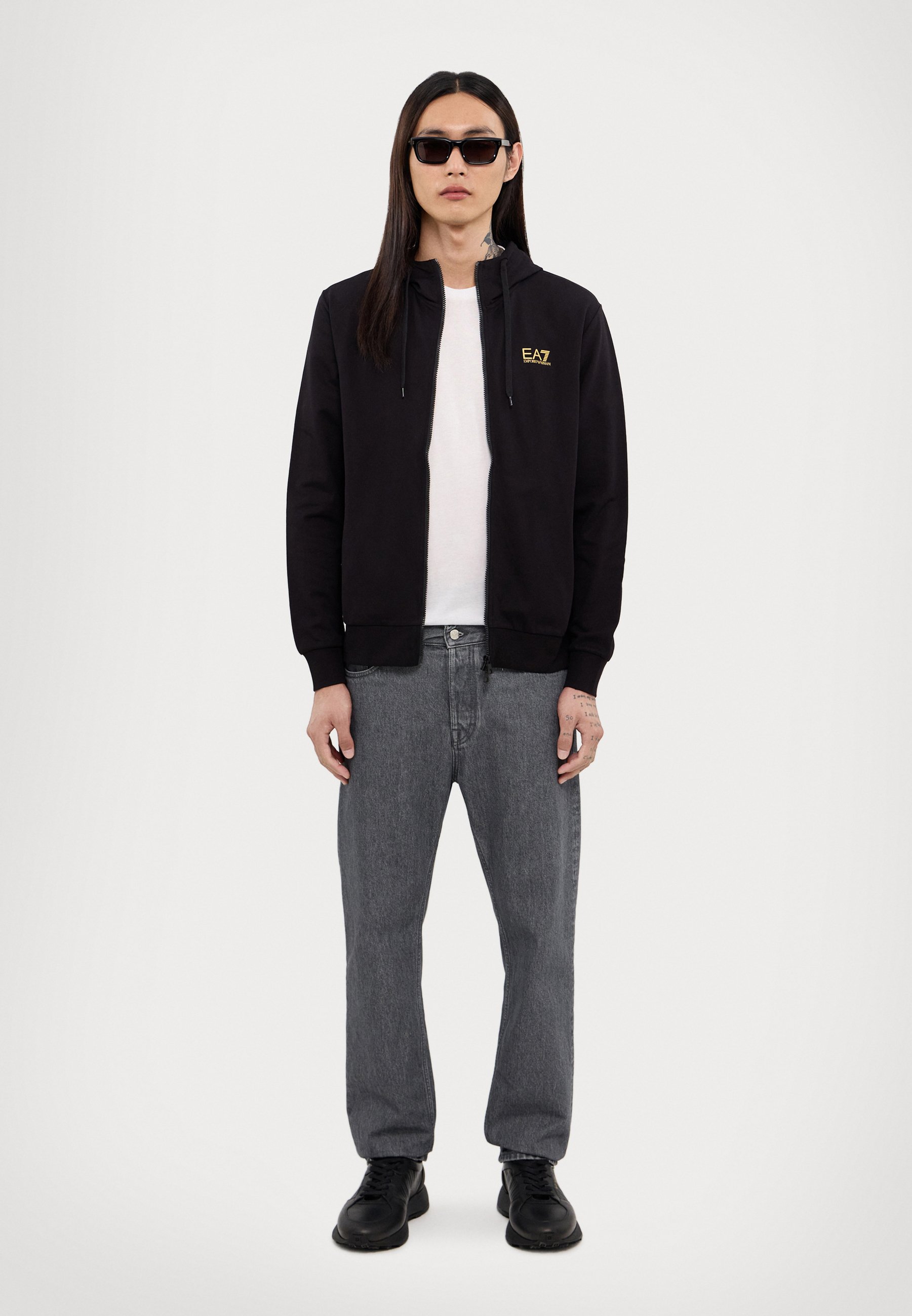 EA7 Emporio Armani TRAIN CORE UNISEX - Zip-up sweatshirt - black