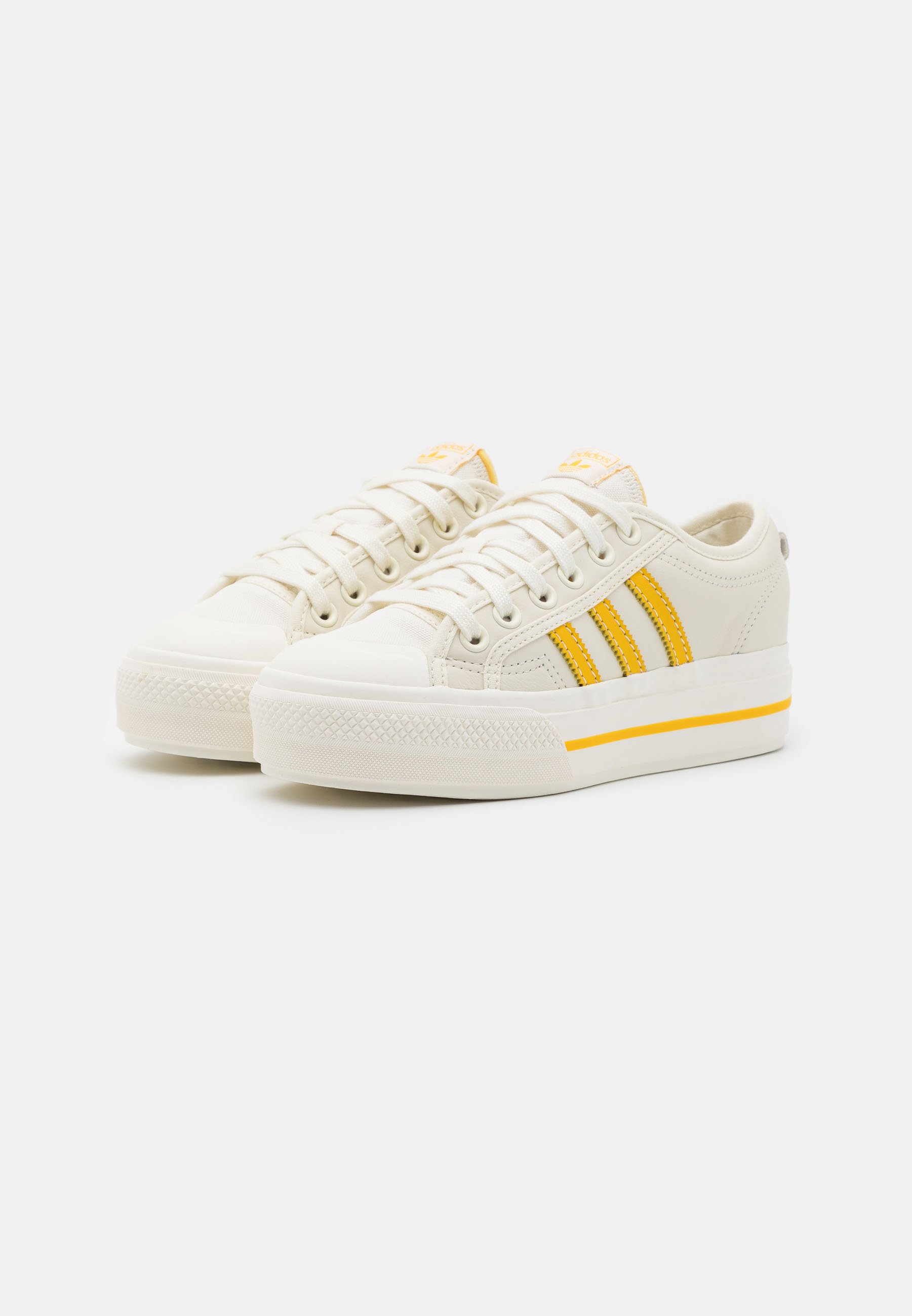 adidas Originals NIZZA PLATFORM - Sneakers laag - offwhite/haze  yellow/chalk solid grey/crème - Zalando.nl