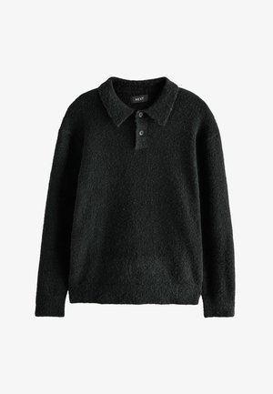RELAXED FIT BOUCLÉ TEXTURE - Pólóing - black