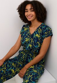 Kaffe REGULAR FIT - Mono - dress blues   green big flower