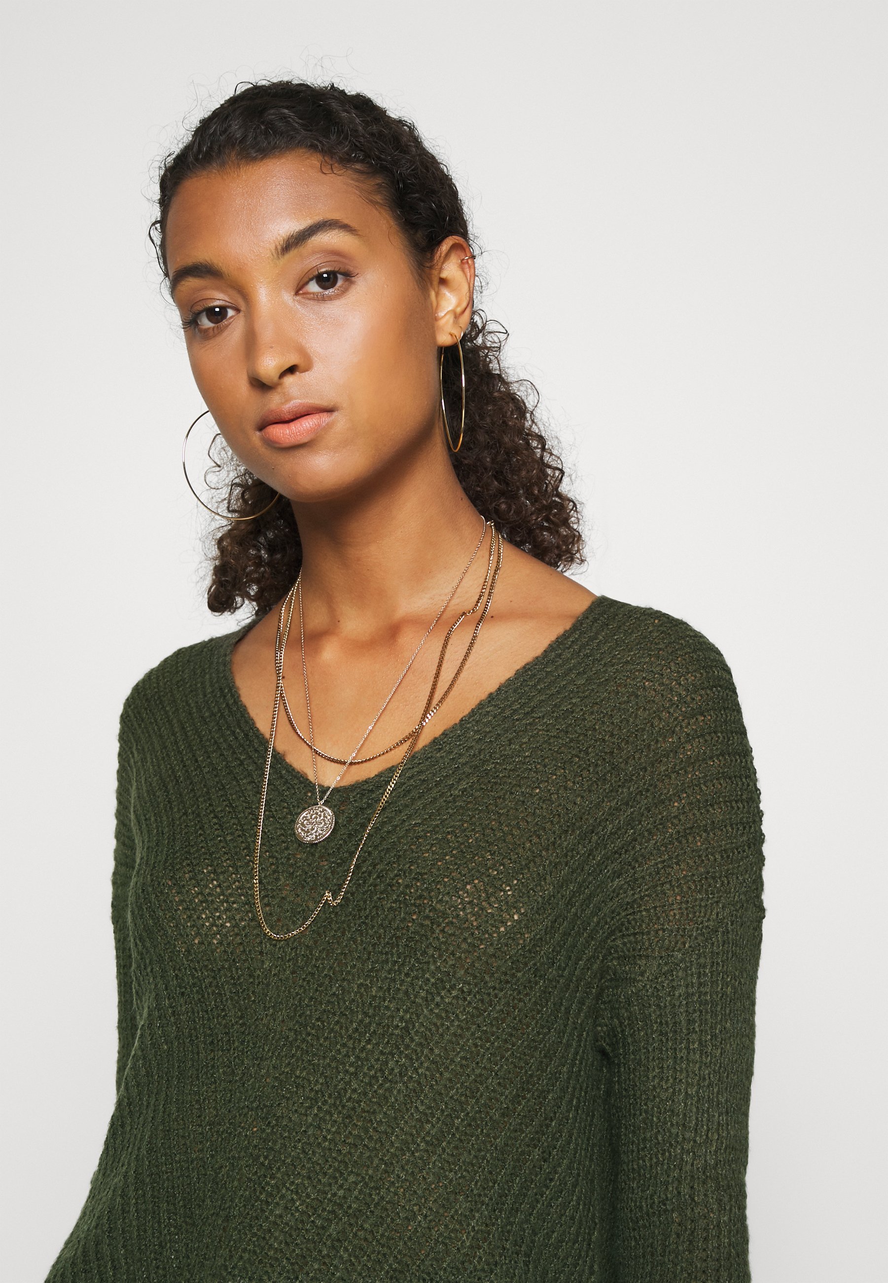JDY JDYNEW MEGAN Strikkegenser forest nightkhaki JDY JDYNEW MEGAN Strikkegenser forest nightkhaki