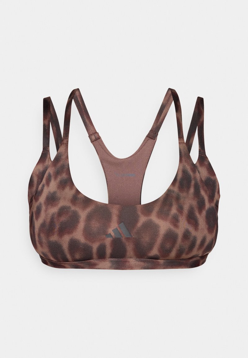 adidas Performance OPTIME LEOPARD STRAPPY - Reggiseno sportivo con ...