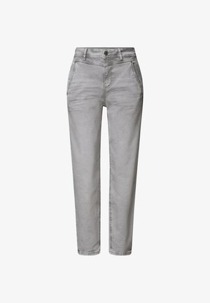 Street One, HIGH-WAIST BARREL LEG JEANS IN A LOOSE FIT - Zúžené džíny - light grey random