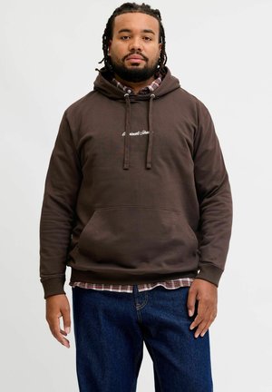 Jack & Jones JORNORREBRO EMB SWEAT HOOD PLS - Hoodie - java