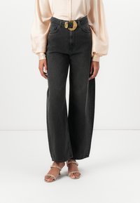 TWINSET WOVEN - Baggy fit teksad - denim nero