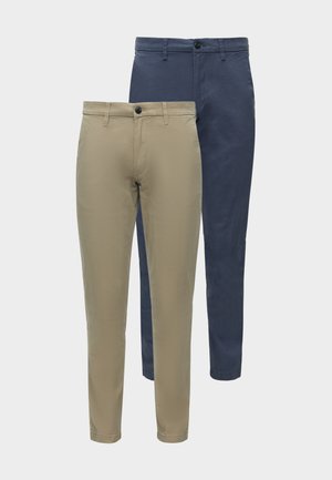 Jack & Jones, JJIMARCO JJDAVE 2 PACK - Pantalones chinos - beige/navy blazer