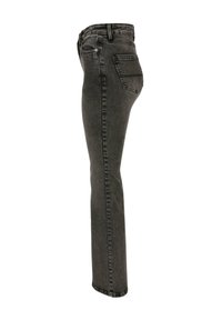 Urban Classics HIGH WAIST - Trapezaste traperice - black heavy acid washed