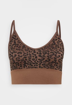 Smešani bralette s smeškom od smešava s podešivim trakama, s rebrastom teksturom i čvrstim smešnim pojasom. Glatka tkanina s prilagodljivim dizajnom.