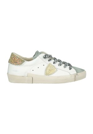 CON GLITTER - Baskets basses - bianco