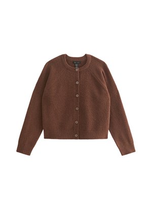 New Look, DARK  KNITTED MEET THE JEAN RAGLAN CARDIGAN - Chaqueta de punto - dark brown