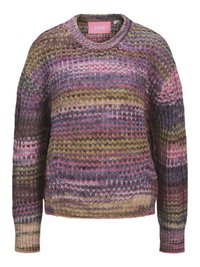 JXSIMONE SPACE DYE CREW NECK - Džemper - cabernet stripes/multi space dye