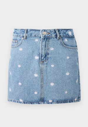 ONLY ONLSTELLA DAISY SKIRT - Džinsinis sijonas - light blue denim
