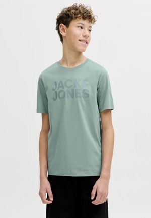 Jack & Jones Junior, JJECORP LOGO - T-Shirt print - mineral blue