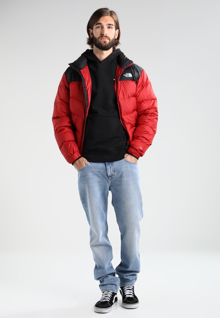 the north face hoodie rood