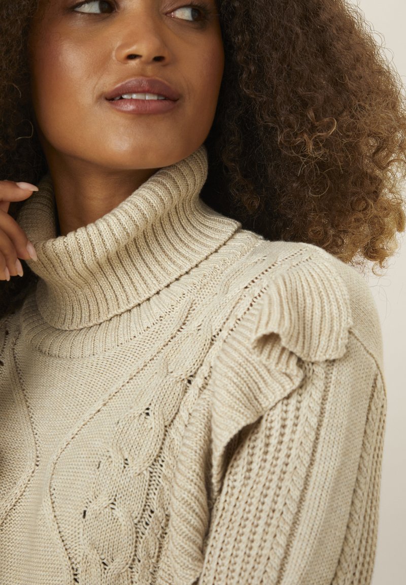 Damen Strickjacken | Cream Strickpullover oat melange/beige - LF09436 Damen Strickjacken | Cream Strickpullover oat melange/beige - LF09436