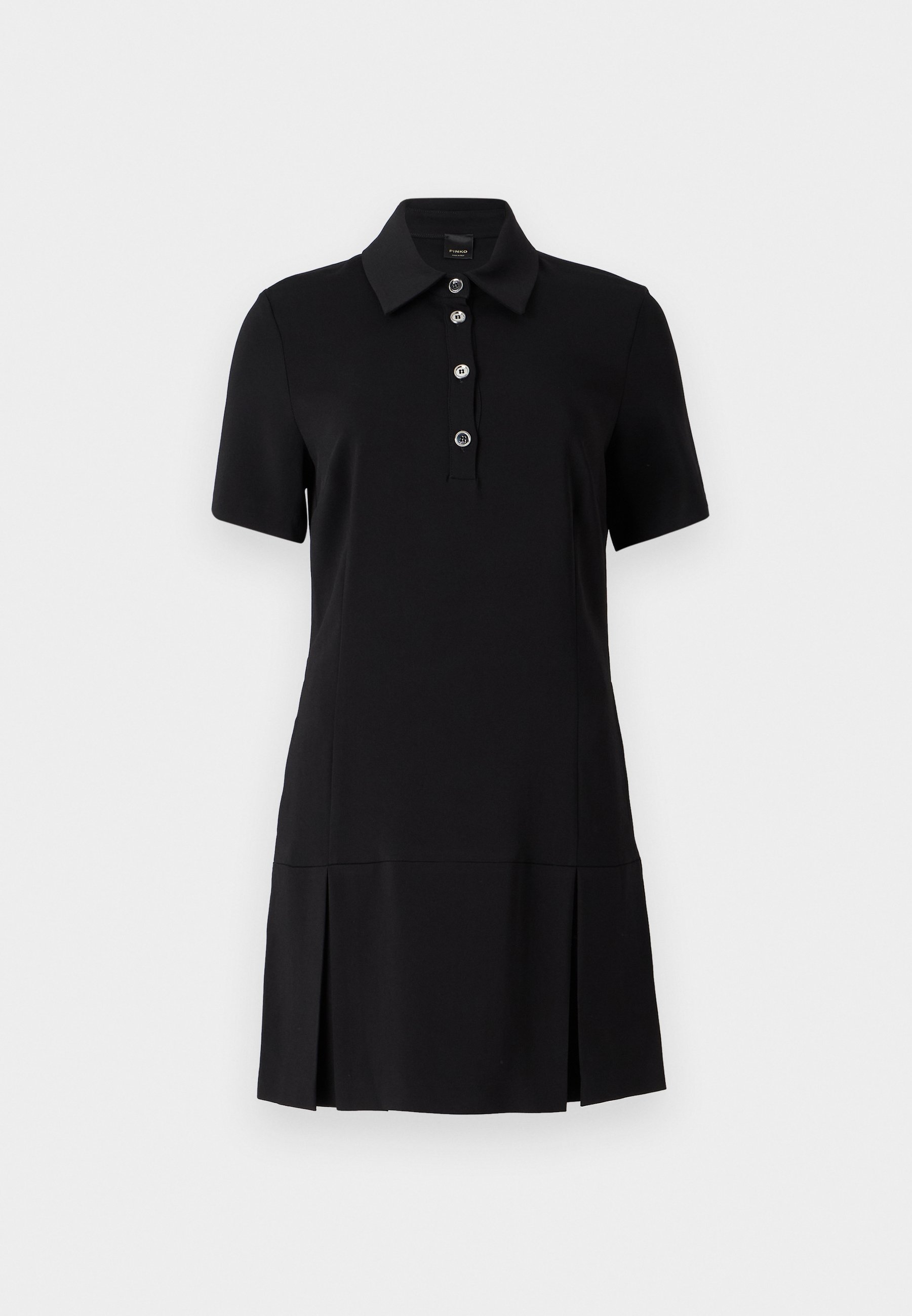 ワンピース [ ] Black Logo Badge Polo Collar Lip Dress INTERLOCK POLO COLLAR DRESS - Black | ZARA United Kingdom