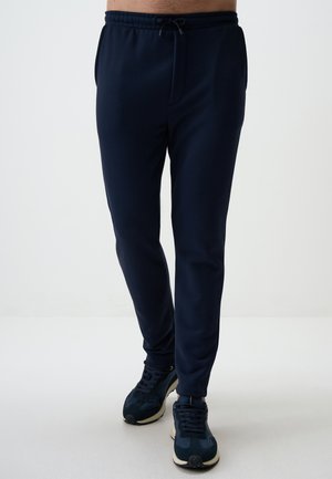 WITH TIE WAIST - Pantalon de survêtement - dark blue