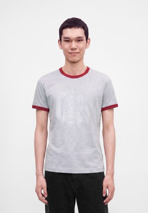 adidas Originals, ORIGINALS TREFOIL RINGER TEE UNISEX - Μπλουζάκι με στάμπα - light grey heather