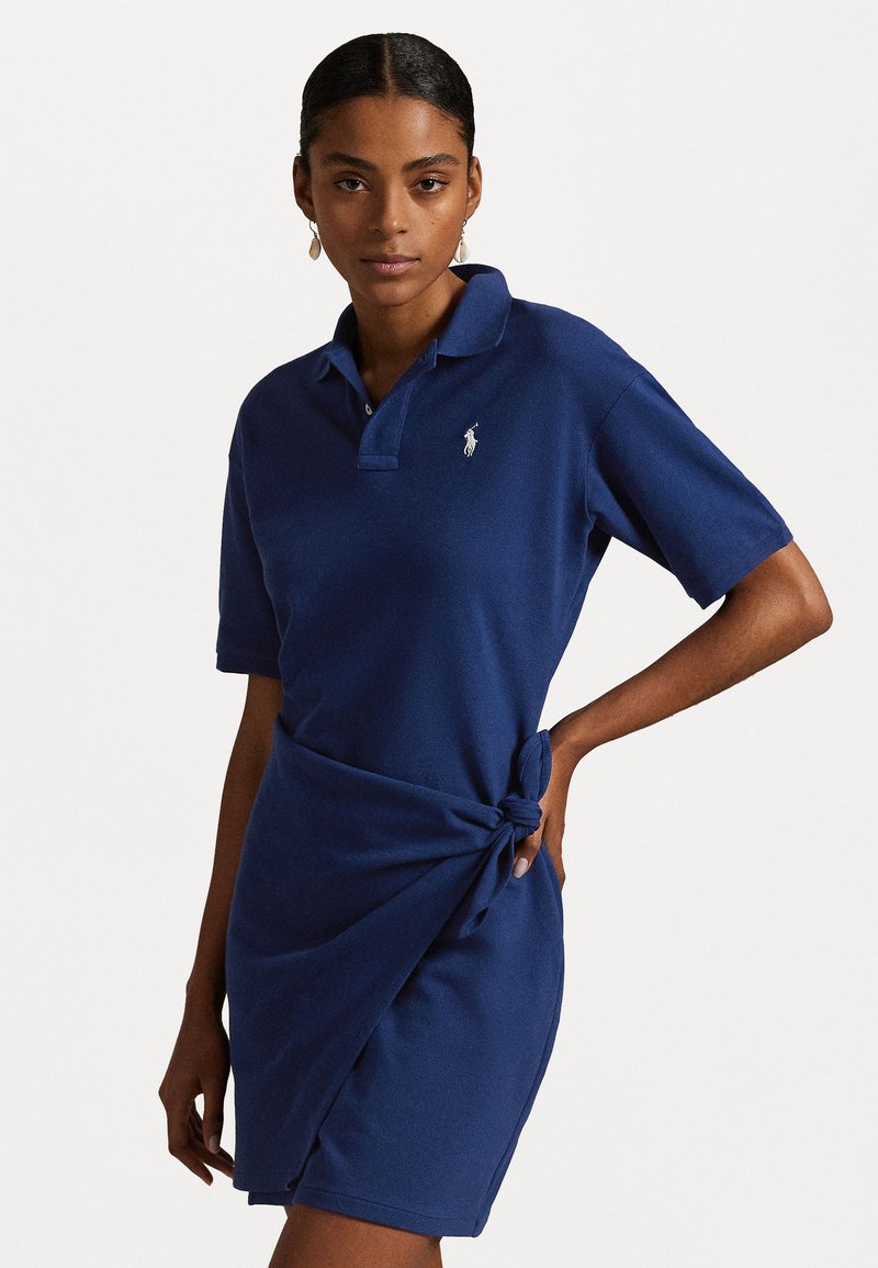Polo Ralph Lauren - COTTON POLO WRAP DRESS - Skjortekjole - harrison blue, Forstørre