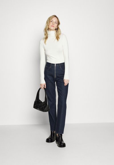 FRAME HIGH EXPOSED ZIP - Straight leg jeans - dark blue