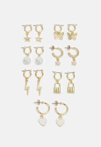 PCGLITTA EARRINGS 7 PACK - Øredobber - gold-coloured colour
