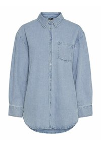 PCMAISIE - Button-down blouse - light blue denim