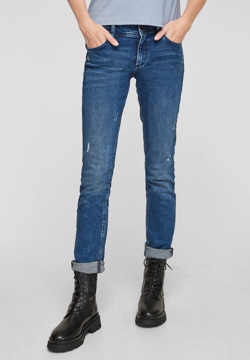 QS Slim fit -farkut - bleached denim