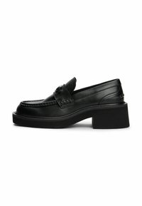BLOCK HEEL LOAFERS - Scarpe senza lacci - black