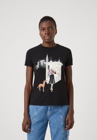 DKNY NEWSTAND - Tricou cu imprimeu - black