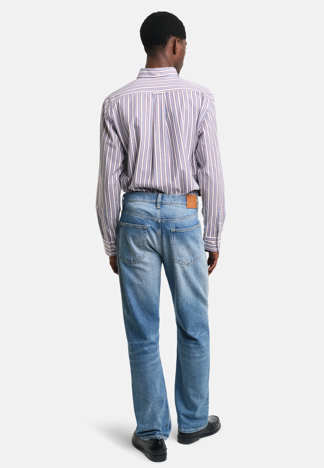 REGULAR FIT STRIPED POPLIN