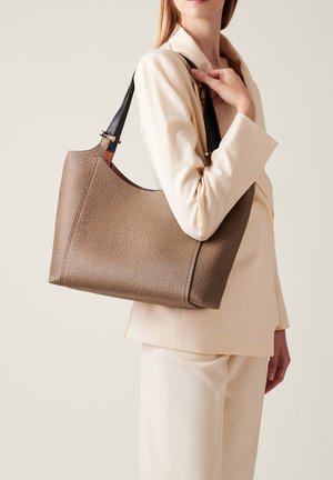 Borbonese BOLT SHOPPER MEDIUM - Handtas - op natural black