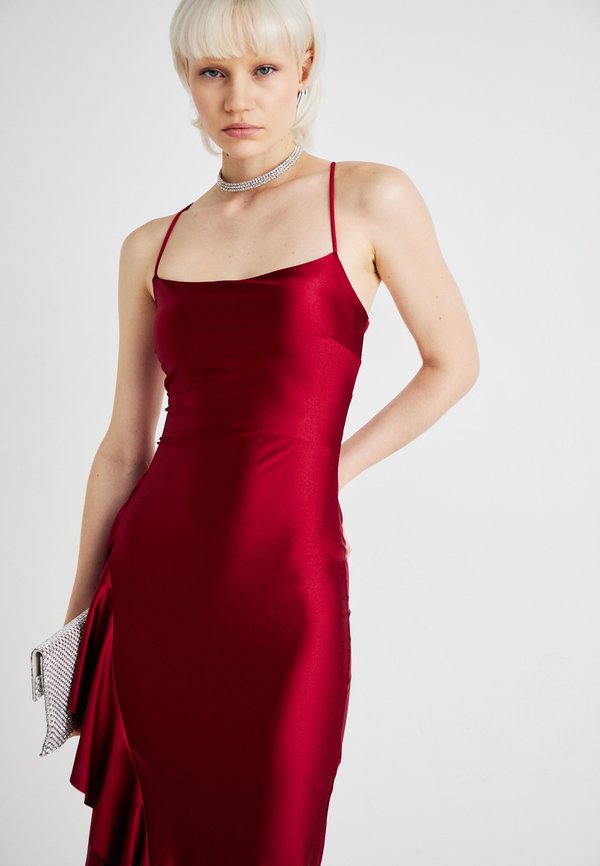 WEDDING GRACE RUFFLE - Jersey dress - wine4