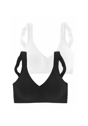 SOFT 2 PACK - Triangle bra - schwarz+weiß