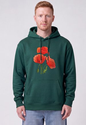 watapparel, POPPY FLOWERS UNISEX - Kapuzenpullover - glazed green