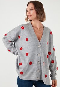 LELA LOOSE FIT - Cardigan - light grey