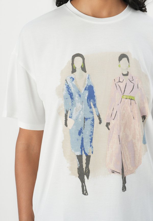 ONLMELINA LADIES - Print T-shirt - cloud dancer3