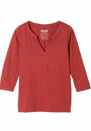 FatFace, 3/4 SLEEVE V-NECK T-SHIRT - Top s dlhým rukávom - red