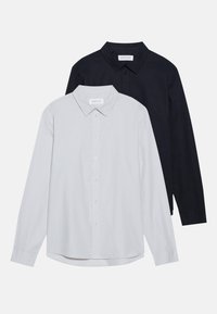 2 PACK - Business skjorter - 101 - light grey_802 - black