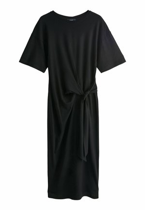 Next, REGULAR FIT - TIE WAIST MIDI T-SHIRT DRESS . - Jerseykleid - black