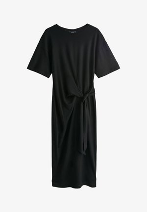 Next, REGULAR FIT - TIE WAIST MIDI T-SHIRT DRESS . - Jerseykleid - black