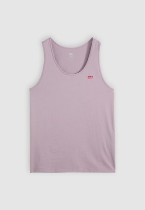 Lys lilla tanktop lavet af blødt bomuld, med rund halsudskæring og et lille rødt Levi's-logo på venstre bryst.